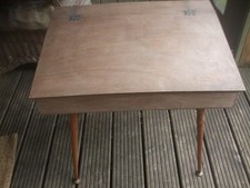 Vintage 50s Children’s School Wooden Desk  Lift up Lid pine veneer atomic legs