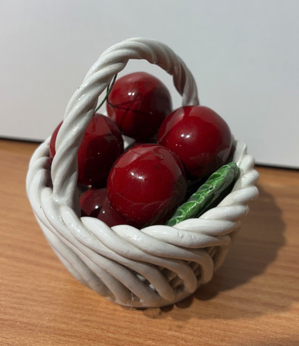 Ceramic basket cherries - ceramic, of
