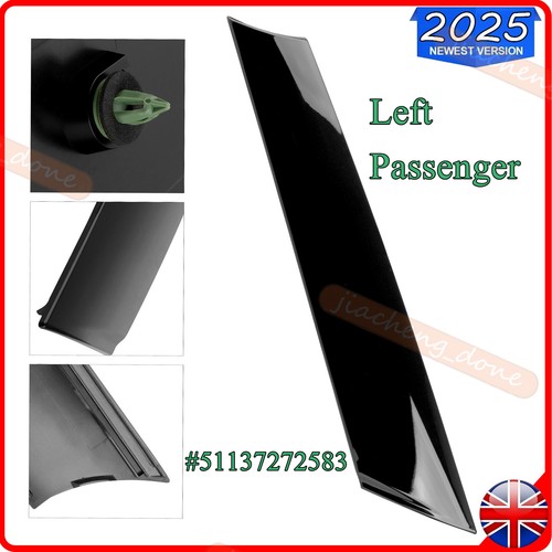 Front left black windshield - left,