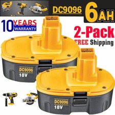 2 PACK 6.0Ah Battery For Dewalt 18V XRP DC9096 DE9095 DE9503 DW9096 DC725 DC720