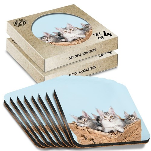 Boxed square coasters - boxed,