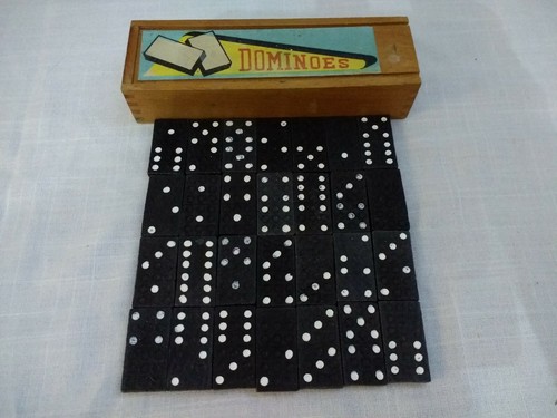 Vintage dominoes wood - dominoes,
