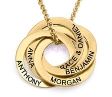 Personalised Engraved Womens Jewellery Necklace Silver Rose Gold -Christmas Gift