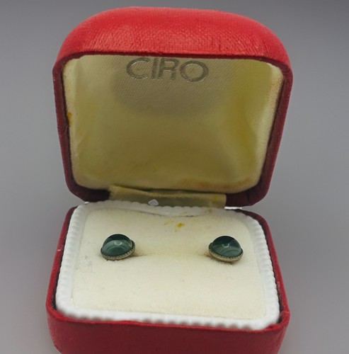 Vintage green banded stone - green,