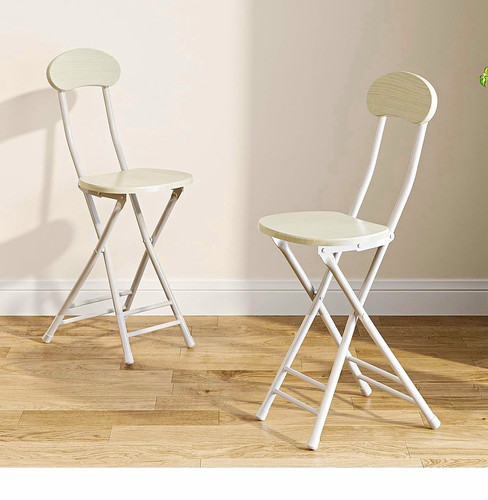 White metal folding chairs - white,