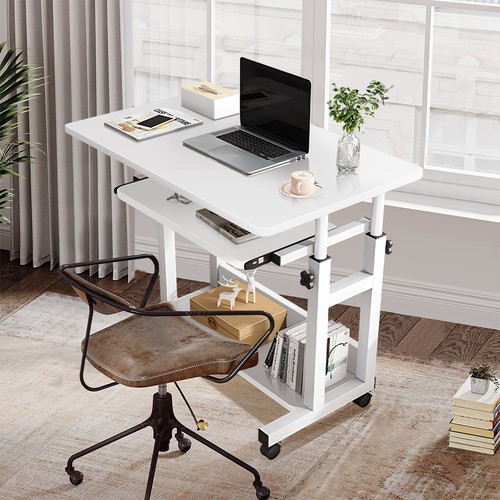 Rolling computer desk - computer,