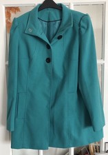 F&F Lovely Women’s Green Mid-Length Coat Size 18 Button Classic