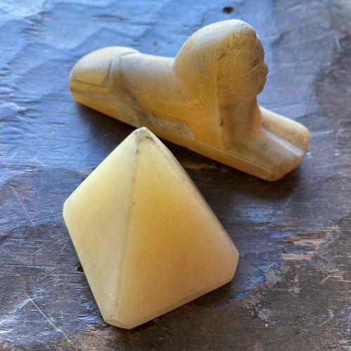 Vintage hand carved alabaster - vintage,