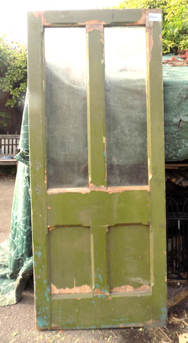 Reclaimed half glazed panel - reclaimed, half-glazed