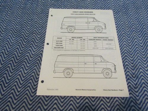 1987 chevrolet gmc chevy van - gmc,