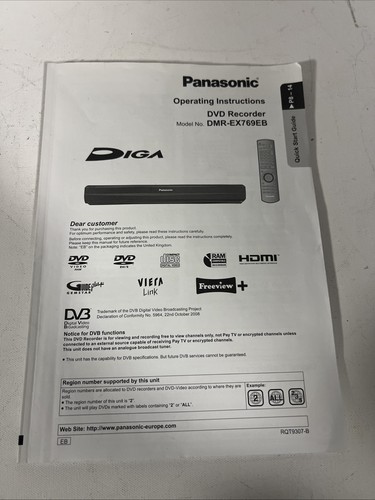 Panasonic operating manual dvd - panasonic,