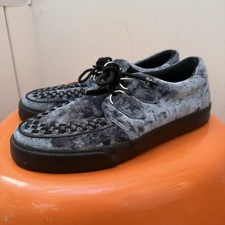 T-UK Blue / Grey Velvet Creepers Uk 5 EU 39