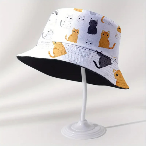 Cat themed bucket - cat, hat