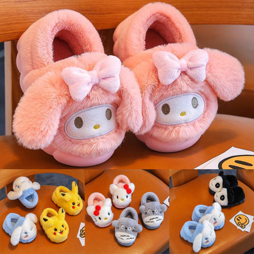 Girls furry winter slippers - furry,