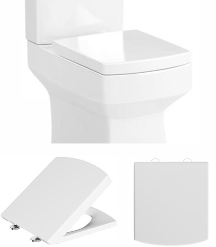 Heavy duty square toilet seat - toilet,
