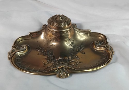 Antique art nouveau brass - art,