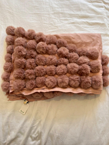 Melissa pink faux fur - fur, pom