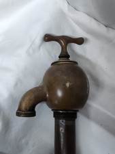 Lovely Vintage Brass Oil Hand Pump Dispenser Motorabilia Garage 90cm 1.2cm 