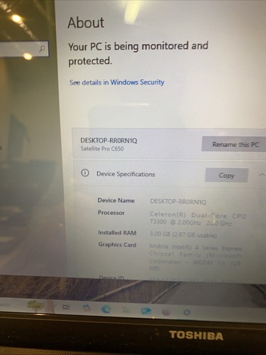 Toshiba satellite pro c650 - toshiba,