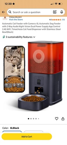 Automatic cat dog feeder - cat/dog, with