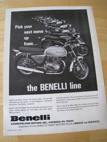 The benelli line motor cycles - line,