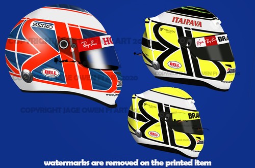 Jenson button helmet - button, f1