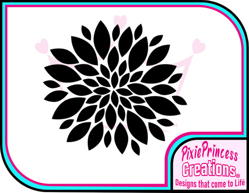 Flower vinyl sticker pretty - sticker,