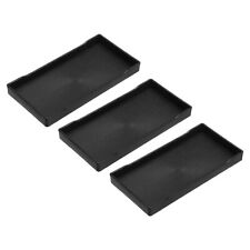 3Pcs 4" x 8" Small Black Mini Tray Plastic Rectangular Wooden Serving Tray Black