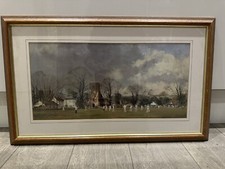 The Opening Match - English Village Cricket - Roy Perry - Framed - 64x36cm