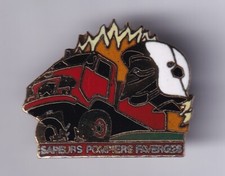 RARE PINS PIN'S .. FIREFIGHTER FIRE TRUCK TRUCK 4X4 UNIMOG ALPES FAVERGES 74 ~FU
