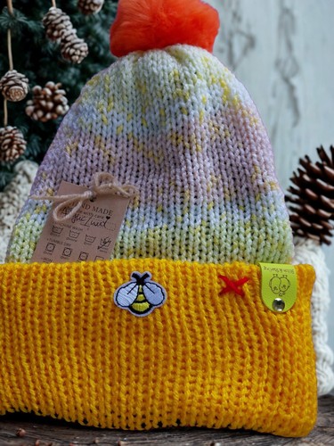 Hand knitted bobble - hand,