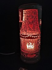 Accent modern hand carved lamp