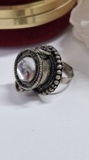 Vintage Tibetan Silver Poison Ring Goth Steampunk Adjustable size