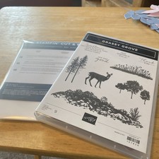 Stampin Up Stamp And Die Set - Grassy Grove