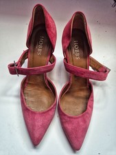 Hobbs Fuschia Suede  Shoes with Strap Size 6 /EU 39 Used
