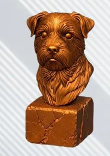 Border terrier bust - border,