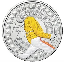 Freddie Mercury - Queen sealed £5 Coloured coin Royal Mint -Available by 28 Nov 