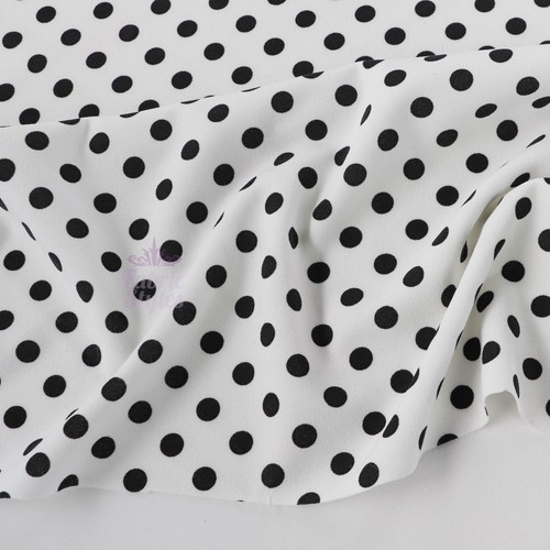 Black white polka dot - black,