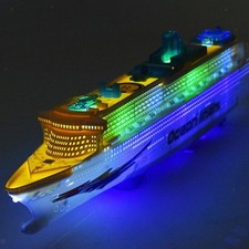 Electric Ocean Liner Cruise Ship Boat Toy LED Lights Sound Change Directions