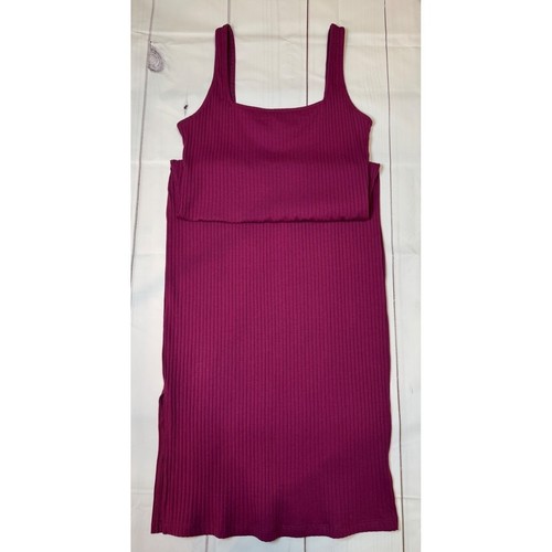 Burgandy sleeveless midi dress - midi,