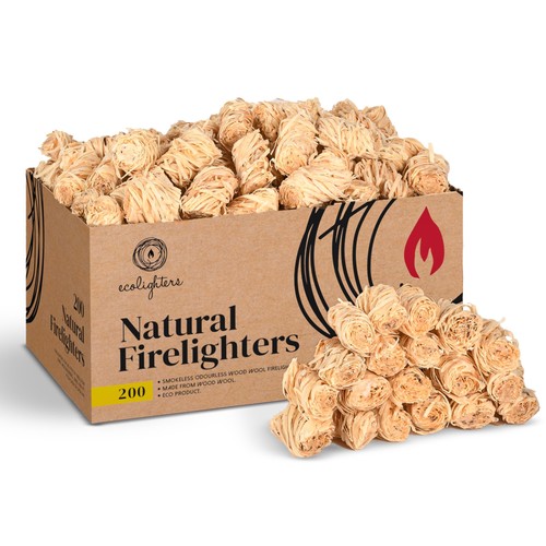 200 natural firelighters for - natural,