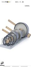 LIVIVO Extendable Pan Saucepan Lid Holder Stainless Steel Utensils Kitchen Rack