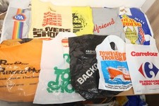 Vintage Plastic Carrier Shopping Bags High Street Topshop Royal Mixed LOT Props