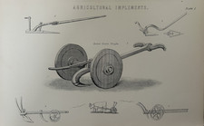 Antique Farming Print c1870s