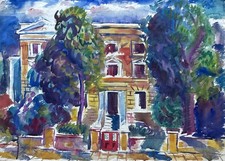 Colin Moss ARCA (1914-2005) “Kensington” watercolour c 1950-1954
