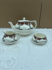 Crown Ducal Orange Tree  Small size teapot with Jug And Bowl Tea Set Service
