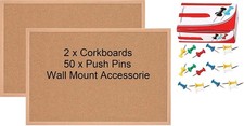 2 x Large Cork Notice Board