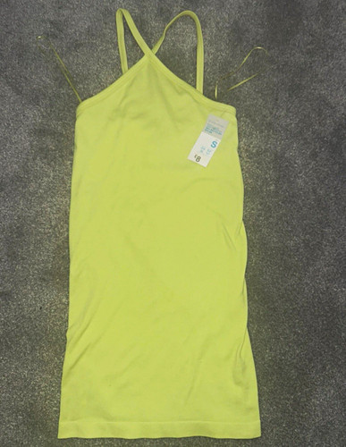 Womens yellow halter - , neck