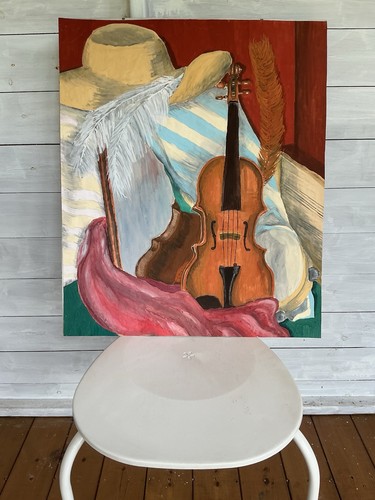 Vintage still life painting - vintage,