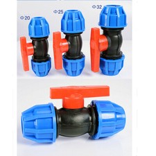 Stop Tap Valve For HDPE Or Alkathene Water Pipe Compression Ends 20mm to 32mm